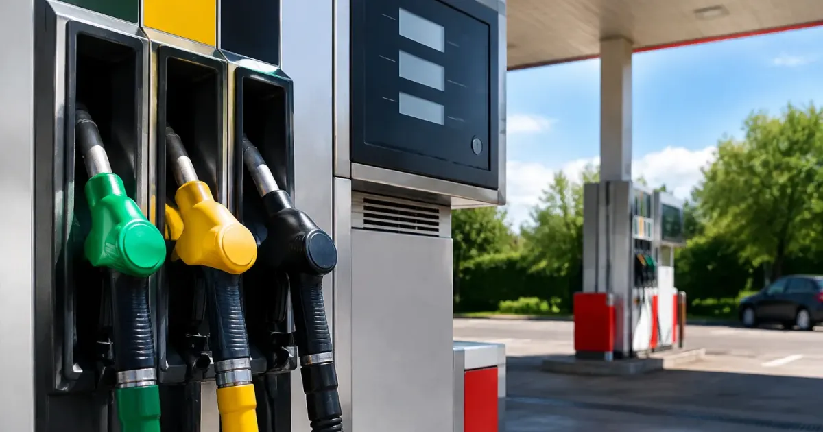 Pompa carburante display prezzi numeri bianchi su nero
